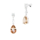 PENDIENTES ORO BLANCO PIEDRA FINA