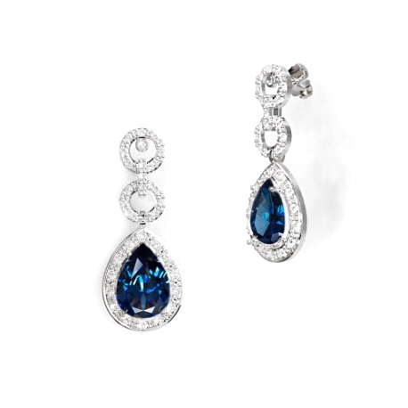 PENDIENTES PLATA RODIADA