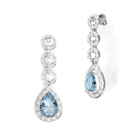 PENDIENTES PLATA RODIADA
