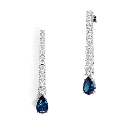 PENDIENTES PLATA RODIADA