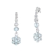 PENDIENTES ORO BLANCO PRESION ZIRCONITA