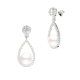 PENDIENTE ORO BLANCO PERLA