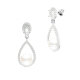 PENDIENTE ORO BLANCO PERLA