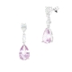 PENDIENTES ORO BLANCO PIEDRA FINA