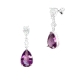 PENDIENTES ORO BLANCO PIEDRA FINA