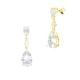 PENDIENTE.O.BLANCO BRILLANTES,PIEDRA FIN