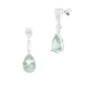 PENDIENTE.O.BLANCO BRILLANTES,PIEDRA FIN