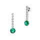 PENDIENTES ORO BLANCO CENTRO FINO