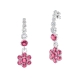 PENDIENTES ORO BLANCO PRESION ZIRCONITA