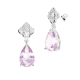 PENDIENTES ORO BLANCO PIEDRA FINA
