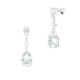 PENDIENTES ORO BLANCO PIEDRA FINA