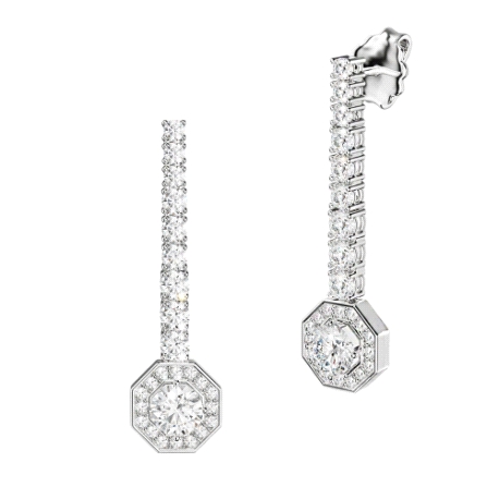 PENDIENTES PLATA RODIADA